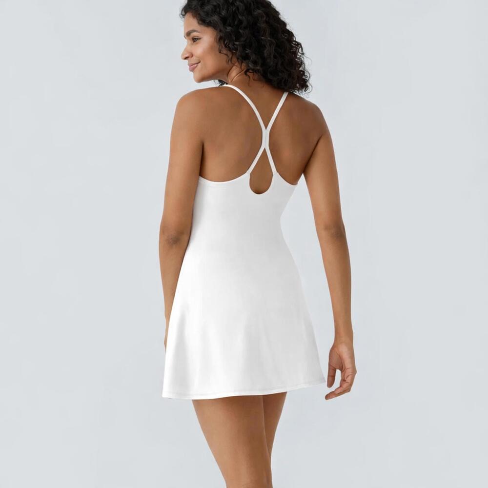 NWT Halara SoftlyZero™ Airy Cut Out 2-in-1 Pocket Mini Dress-UPF50+ Size Small - Picture 2 of 10
